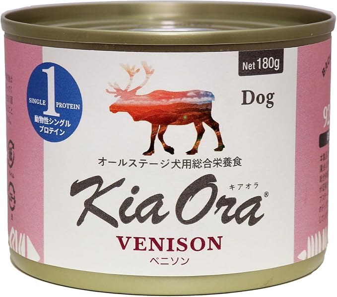 KiaOra（キアオラ）ドッグフード（缶詰）ベニソン 180g×１２缶セット