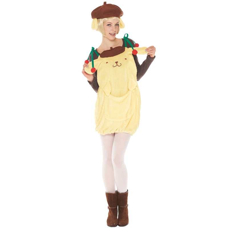 コスプレ 仮装 大人用サロペットポムポムプリン 【 コスプレ 衣装 ハロウィン 仮装 コスチューム アニメ サンリオ グッズ 余興 正規ライセンス品 キャラクター 女性用 パーティーグッズ レディース