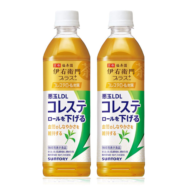 【セール】「48本」コレステロール対策　伊右衛門プラス　500ml　24本　2箱