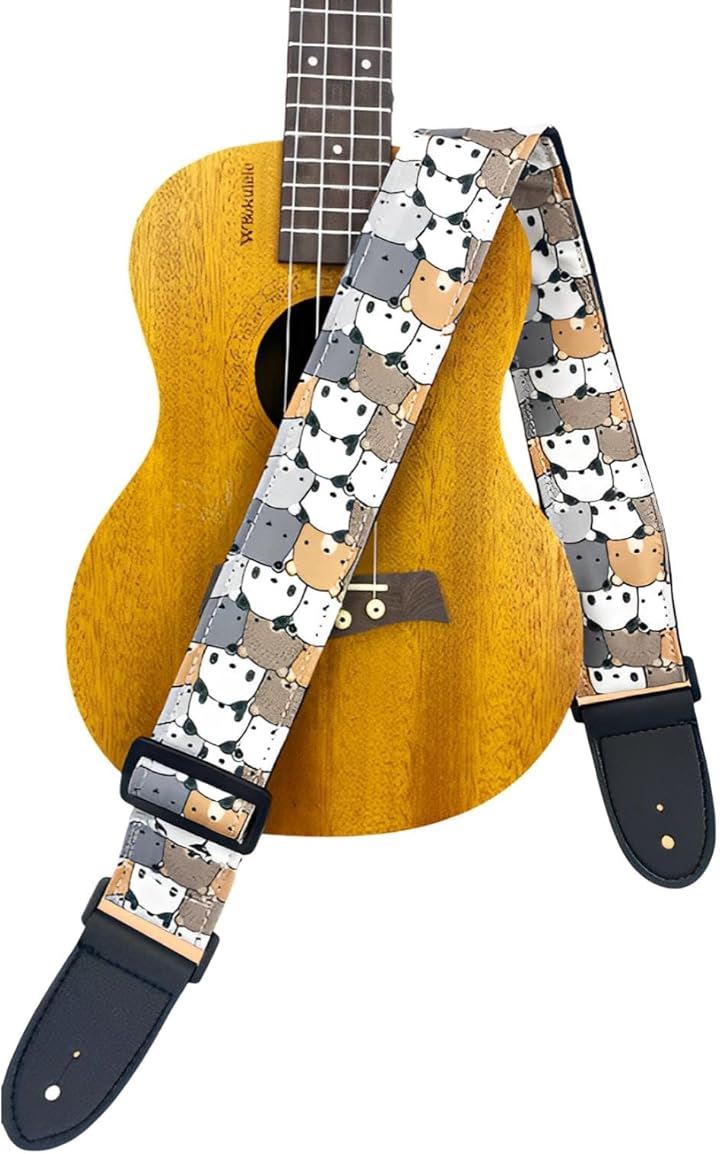 Qoo10] ギターストラップ ベース 可愛い 動物 : 楽器