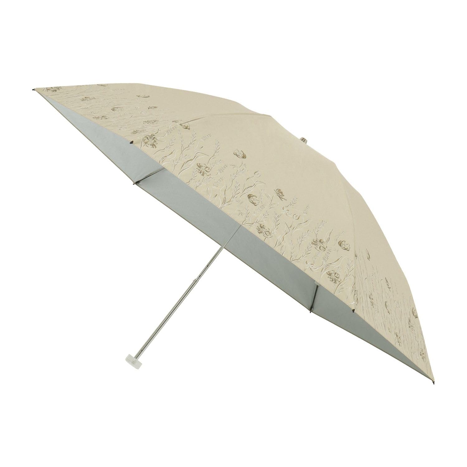 ムーンバット 【フワクール】 日傘 折りたたみ傘 レディース 通勤 晴雨兼用 一級遮光 遮熱 UV シャイニーガーデン 22-447-12115-02 ベージュ