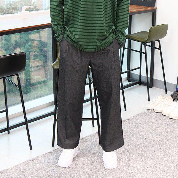 WNE メンズ ビッグサイズ CP スパン バンディング ワイドパンツ