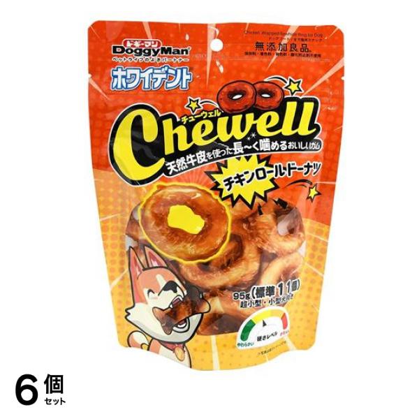 ホワイデント Chewell(チューウェル) チキンロールドーナツ 95g 6個セット