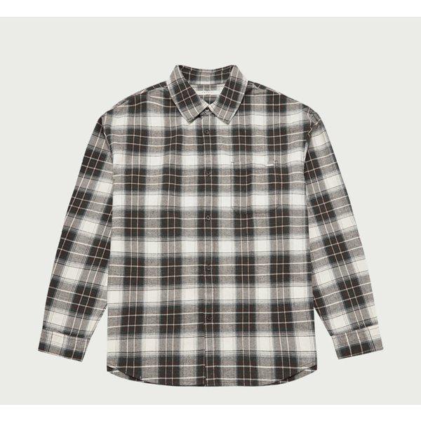 [モダインチョン]コットンフランネルオーバーフィットチェックシャツ_ブラウン10540-020-805-25-185 _IC