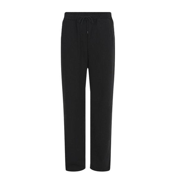 メンズ 季節の変わり目 チョリ セミワイド バンディングパンツ NE-PTA-Q003-ブラック