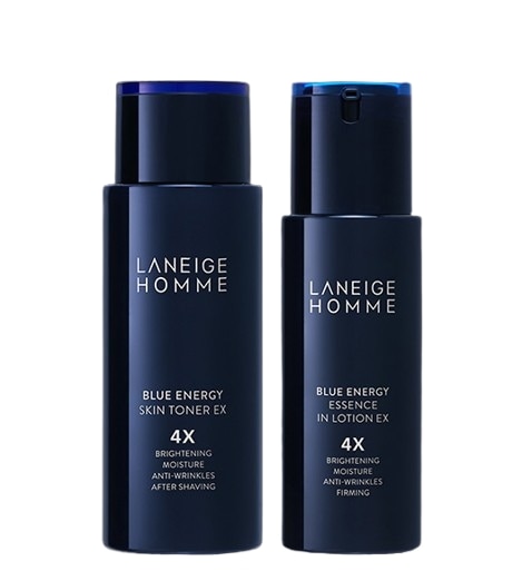 ラネスオムブルーエネルギーEX 2種セット//メンズ（トナー180ml+ローション125ml）男性スキンローション/集中ケア/保湿/弾力/男性用 だんせいよう 男性用乳液 オム（homme）小じわケア