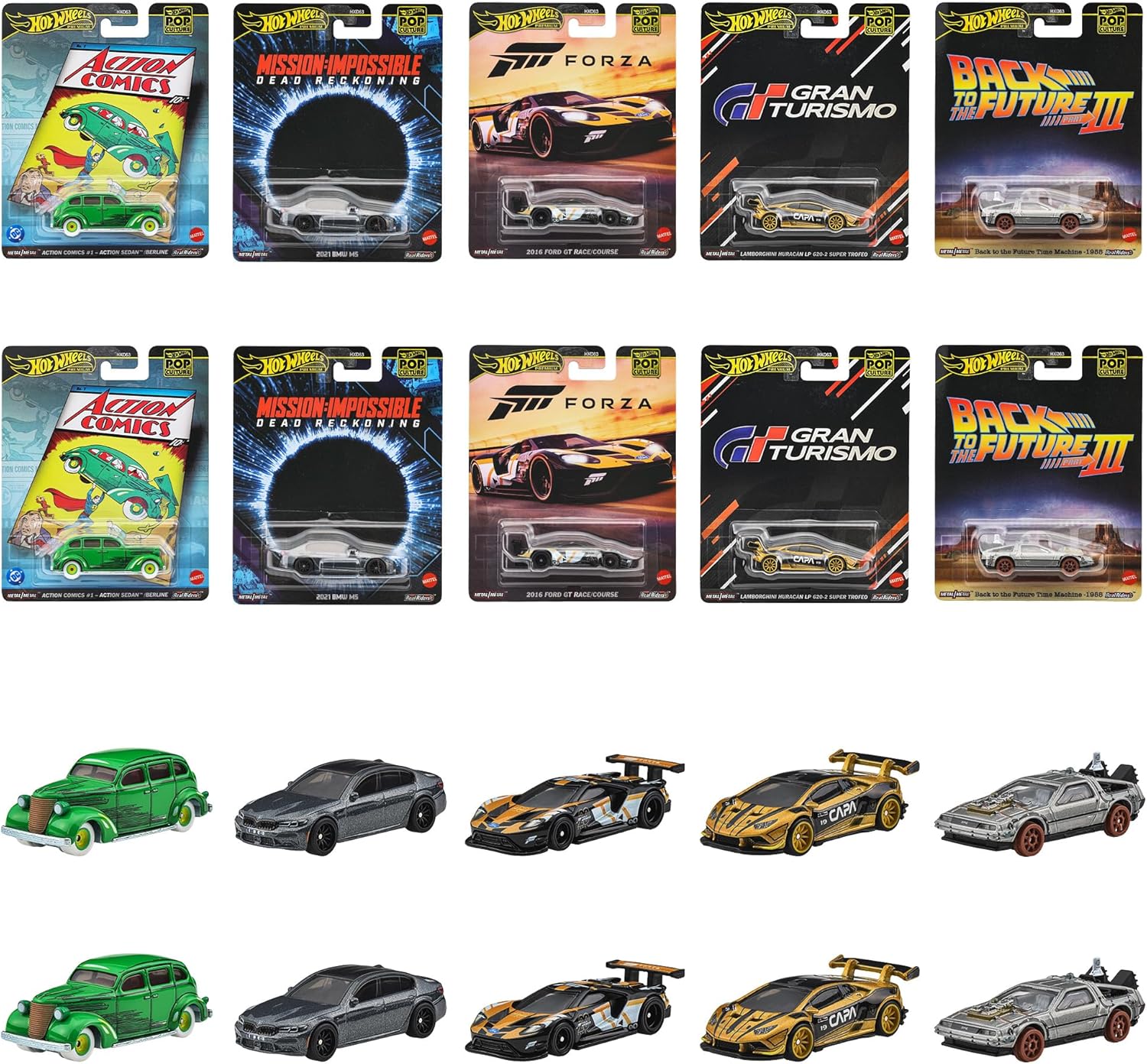ホットウィール Hot Wheels ポップカルチャーアソート 乗り物おもちゃ ミニカー 10台入り BOX販売 3歳から マルチ 986L-HXD63