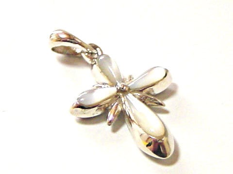 FREE STYLEfsp504ホワイトシェルクロスフリースタイルペンダントst /シルバーアクセサ