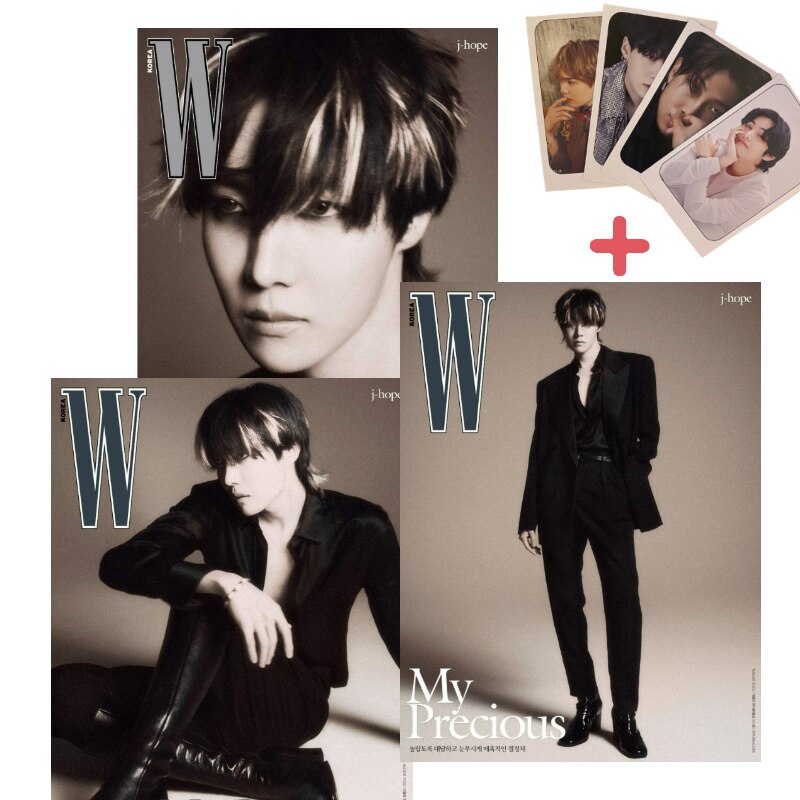 [限定版](7月25日出発可能)J-hope雑誌 W KOREA 2022年8月号3種セット(BTSフォトカード4枚贈呈)