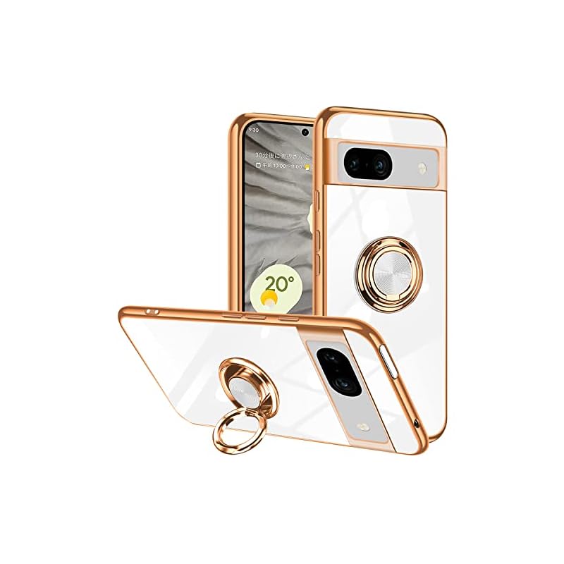 Google Pixel 7A 5G ケース リング付き TPU 耐衝撃 液状シリコン ピクセル 7a 5G スマホケース 薄型 軽量 米軍MIL規格取得 衝撃吸収 防指紋 スタンド機能 ストラップホ