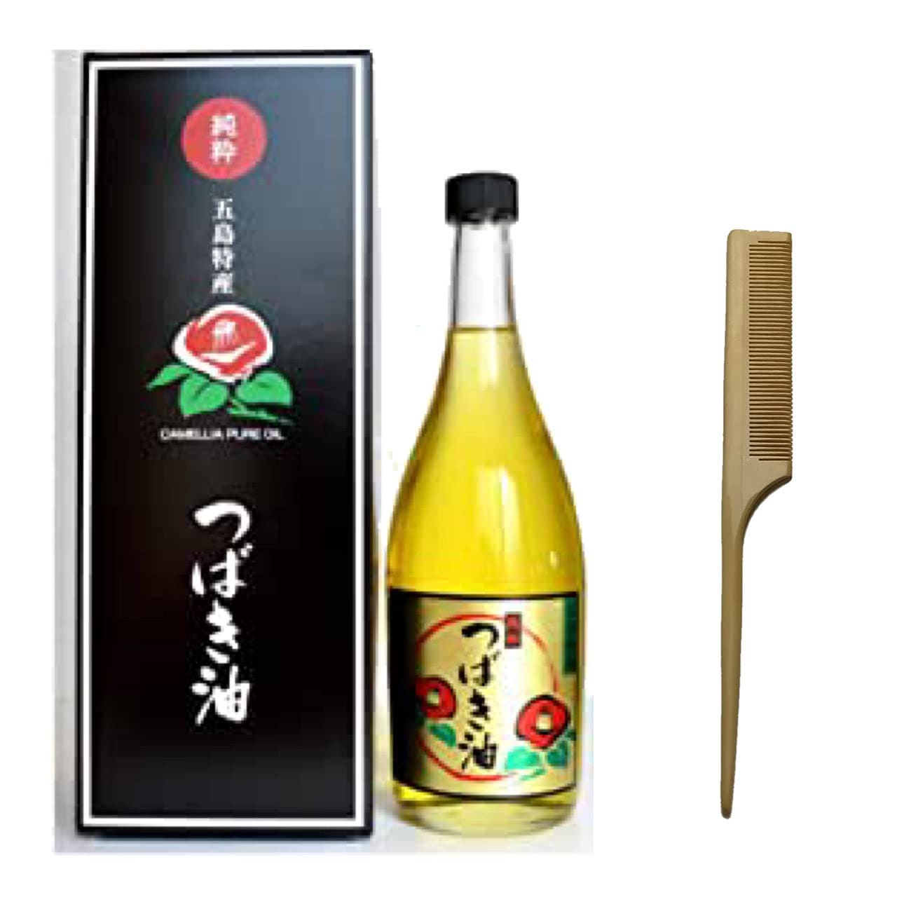 五島 特産 椿油 純粋 ヘアオイル つばき 油 ツバキ ヘア 720ml オーガニック つげ くし