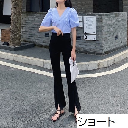 ボトムス パンツ ズボン スリット ハイウエスト スキニー スラックス スタイルアップ カジュアル ロング丈 かわいい 大人可愛い 大人女子 個性的 存在感 クール フォーマル きれいめ シンプル
