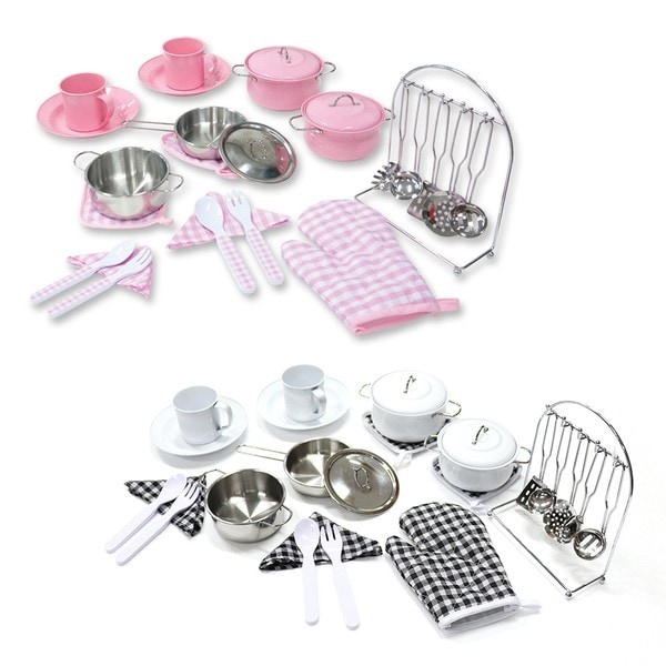 26pcs メタル クックウェア セット キッチン遊び 小物