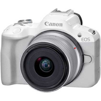 キヤノン EOSR50WH-1845ISSTMLK ミラーレス一眼カメラ「EOS R50」RF-S18-45 IS STM レンズキット（ホワイト） EOSR50WH1845ISSTMLK