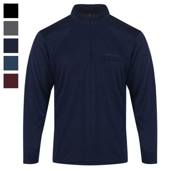 メンズ多用途四方スパン半ネック機能性Tシャツ DH-TSA-WD401-紺色