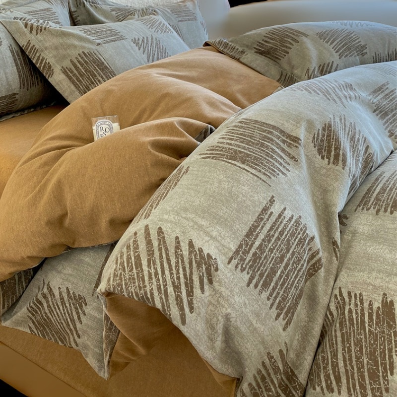 厚手純綿ママ＆ベビーグレード4点ベッドシーツ・掛け布団カバー・ボックスシーツ・ベッド用3点セット