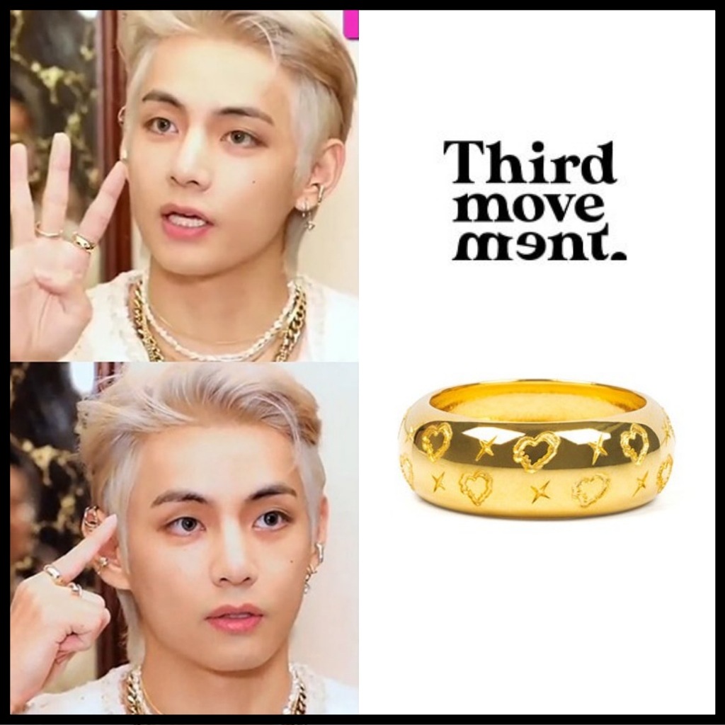 [BTS テテ着用] 【THIRD MOVEMENT】 Heart Symbol Ring (Gold) ハート シンボル リング ハート リング テテ リング