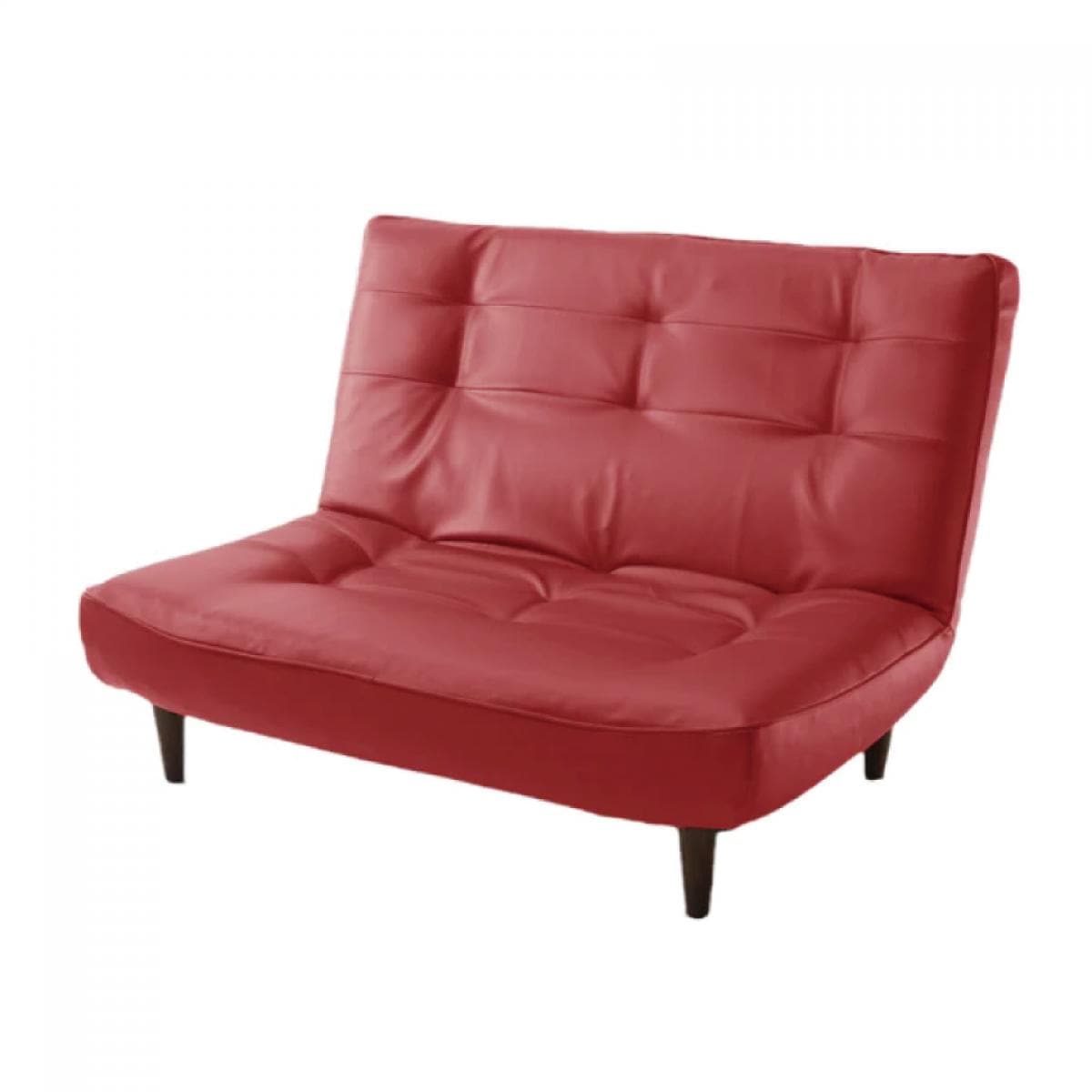 【I】 セルタン ハイバックソファ 2人掛け LULU PVC レッド レザー ソファ 2人 リクライニング 座面ポケットコイル A40p-596RED【受注生産品】グ 水