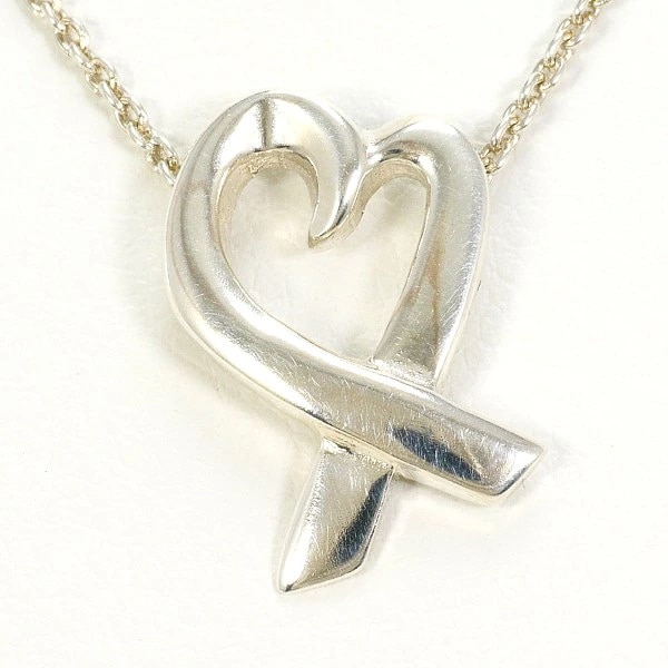 ティファニー ラビングハート シルバー ネックレス 約2.4g 約42cm ジュエリー 中古