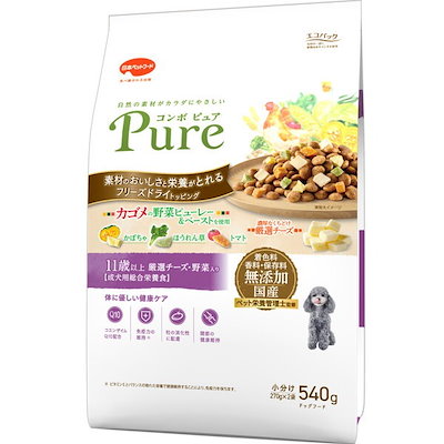 他サイト： ドッグフード　コンボ　ピュア　ドッグ　１１歳以上　５４０ｇ（２７０ｇX２袋）　ＣＲＣ45―05―35―40―00の商品画像