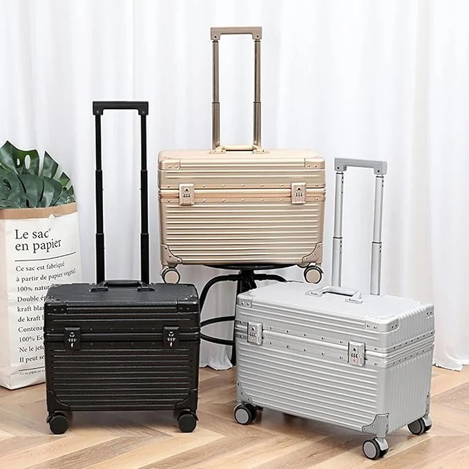 スーツケース キャリーケース キャリーバッグ アルミフレーム PC材質 機内持込 アッパーオープニングカバー 超軽量 小型 静音ダブルキャスター 360度回転 防水 盗難防止 耐衝撃 可愛い PCアル