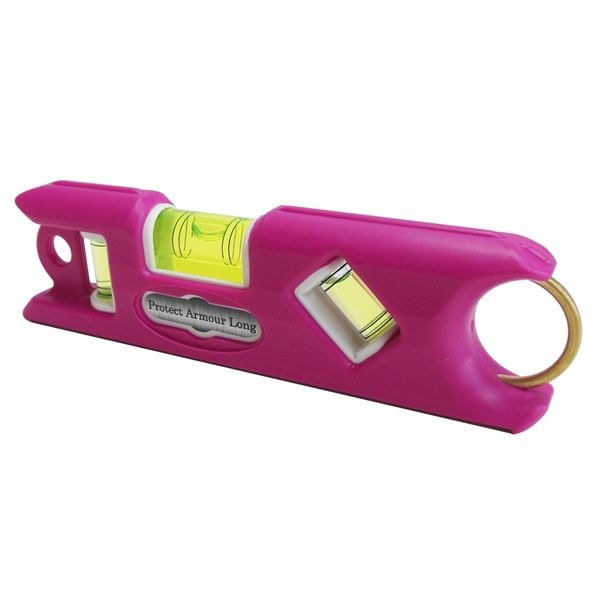 (業務用10個セット) KOD プロテクトアーマー ロング水平器/レベル (ピンク) 一体型成型 PALS-HI