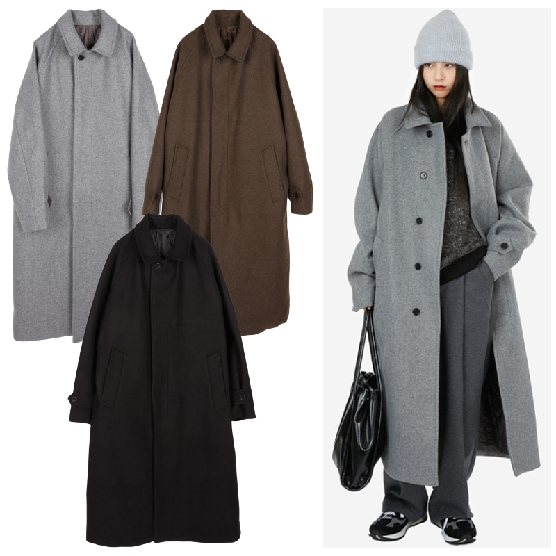 RAU Regular Balmacan Wool Over Coat 人気 男女兼用