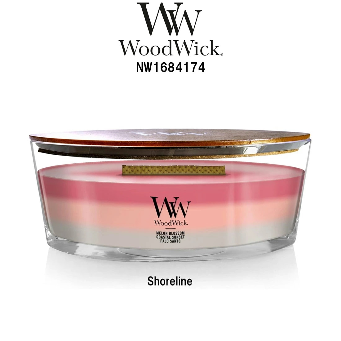 WoodWick アロマキャンドル 【ブランド箱なし】 3層 トリロジー ハースウィック ショアライン ギフト インテリア Shoreline NW1684174