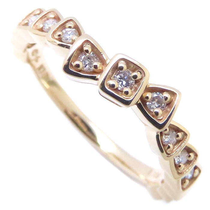 ダイヤモンド リング 指輪 ダイヤモンド0.108ct 12号 K18PG ピンクゴールド/293936【中古】
