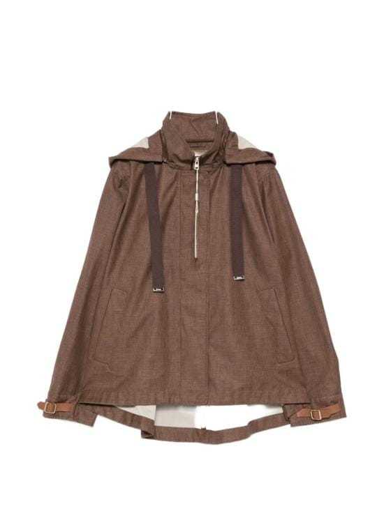 HERNO Women Bubble Jackets GC000559D 171502240 Leather Brown