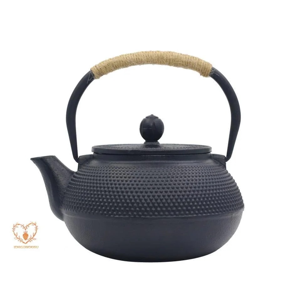 【急速出荷!】12月のおすすめ鉄瓶 点柄 伝統工芸品 急須 茶こし付き 鉄分補給 ホーローなし ガス 電気コンロ 炭火 ih調理器 直火 対応 900ml