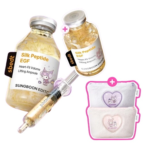 [1+1]シルクペプチド EGF ハートフィット ボリューム リフティング アンプル 40ml+40ml2個(期間限定ランダムポーチ贈呈)シルクペプチド EGF リフティング アンプル