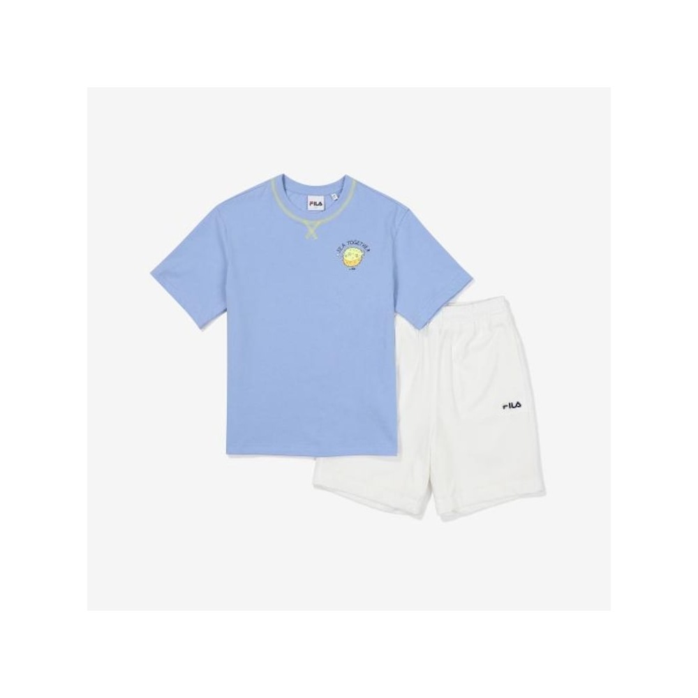 [FILA KIDS] マリングラフィックスセットアップ (FK2FSF2301X_LBU) Q0ZFK2FSF2301XLBU