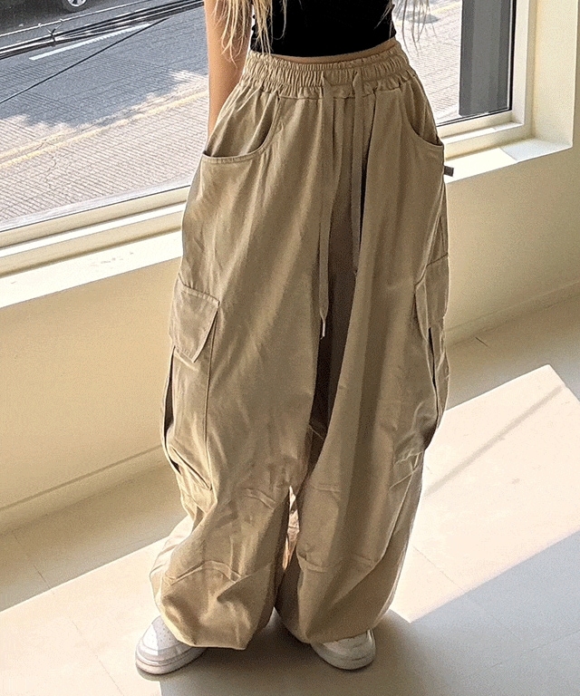 ソヨ キーリング バンディング ワイド パンツ (3color)