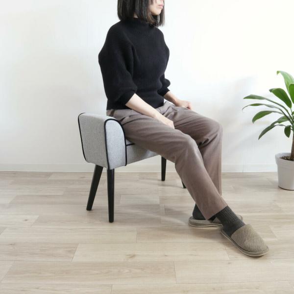 椅子 チェア スツール レトロ かわいい グレー アンティーク 1人掛け いす イス ソファ コンパクト スリム 座面高さ40cm
