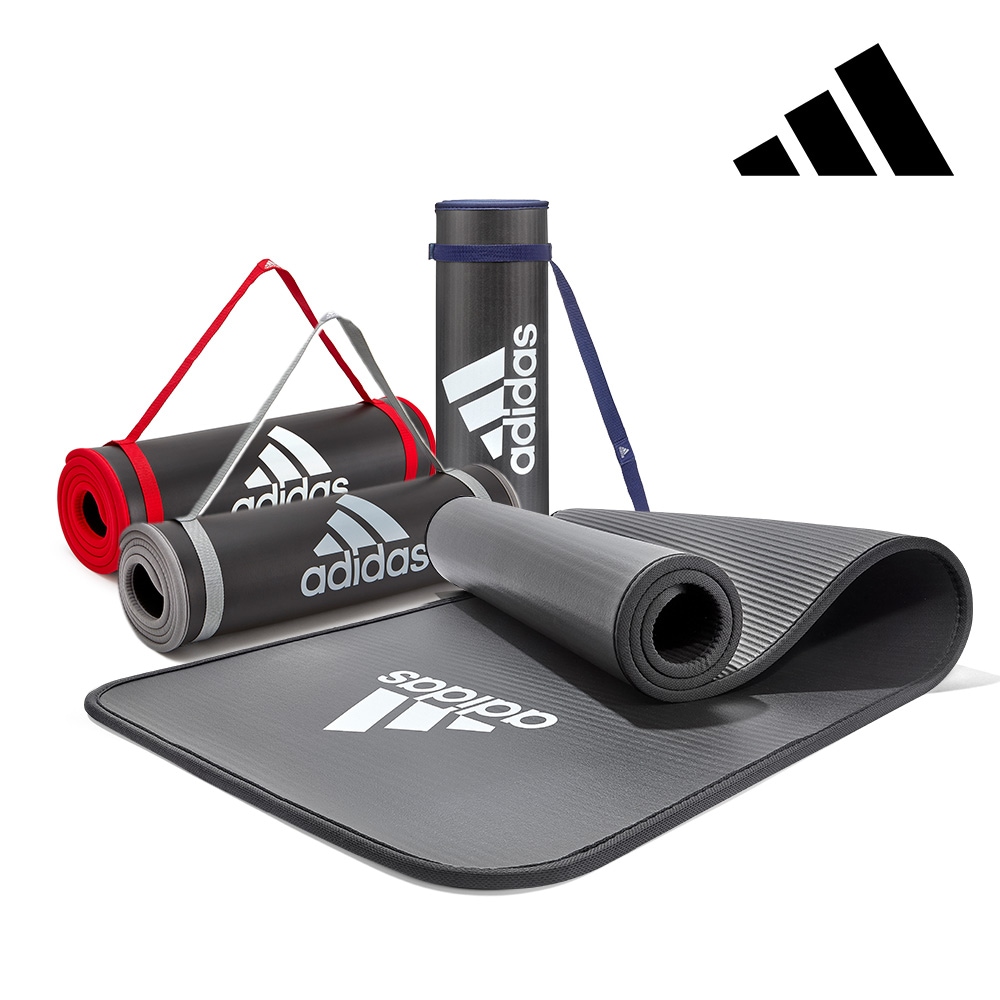 アディダスフィットネス AB トレーニングヨガマットストラップ付き 10mm