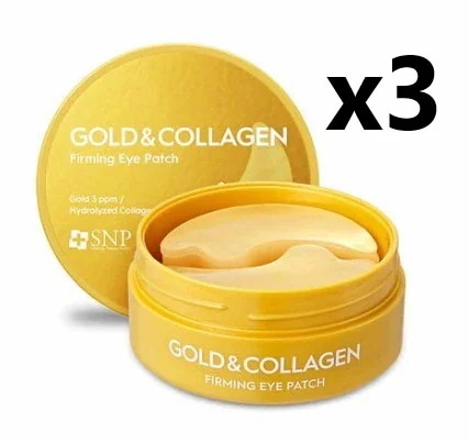 [1 + 1 + 1]ゴールド アンド コラーゲン パミング アイパッチ 60本入り