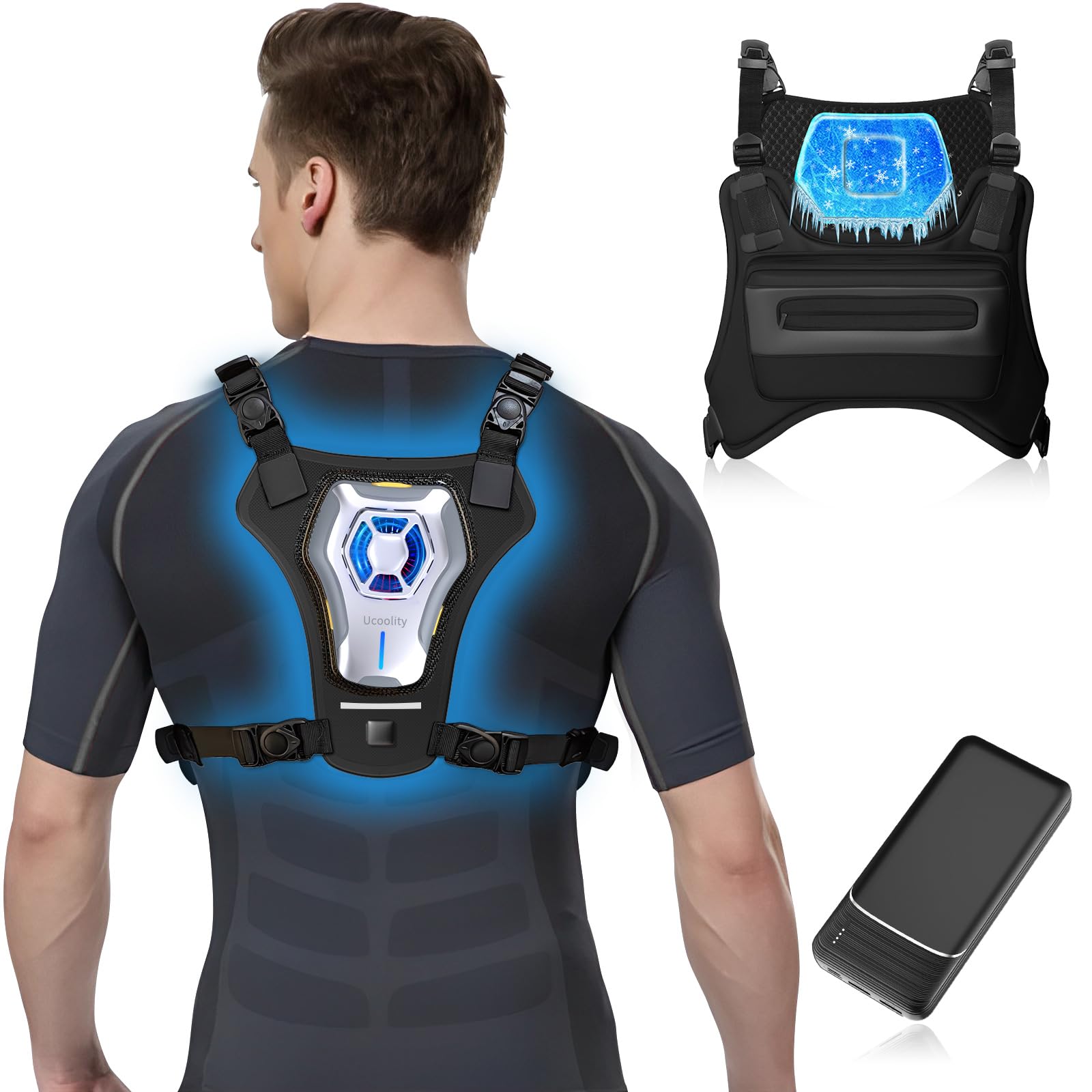 [KLIFE] ペルチェ ベスト【2025業界初＆冷却プレート付き＆バッテリー内蔵】 夏冷感作業服 ペルチェ素子式 10000mAh大容量 Type-C充電 冷却ベスト ペルチェデバイス付き 強弱モー