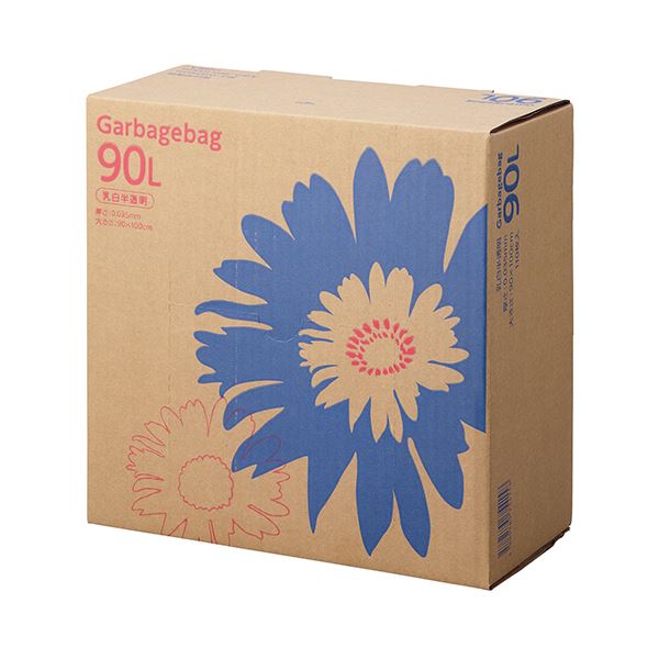 （まとめ）TANOSEE ゴミ袋 コンパクト乳白半透明 90L BOXタイプ 1箱（110枚）(×2セット) 9,976円