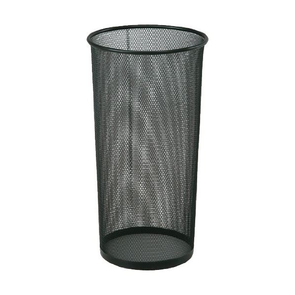 丸型 傘立て/アンブレラスタンド (大 メッシュ＆ワイヤー ブラック) 直径25.5×高さ50cm 粉体塗装 (6個セット) (玄関)インテリア雑貨