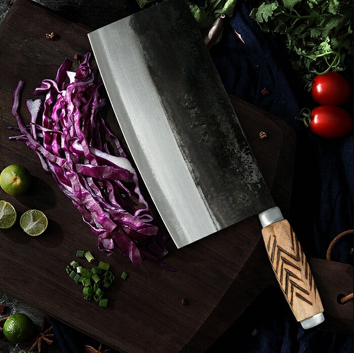 中華包丁 中国 包丁 菜刀 大きい 本場 刀工 中国料理 家庭用 家庭 家 キャンプ ナイフ 肉 魚 野菜 果物 フルーツ 骨 細工 豚骨 砕き 叩き 屋台 料理人 硬い プロ 切れ味 フレ