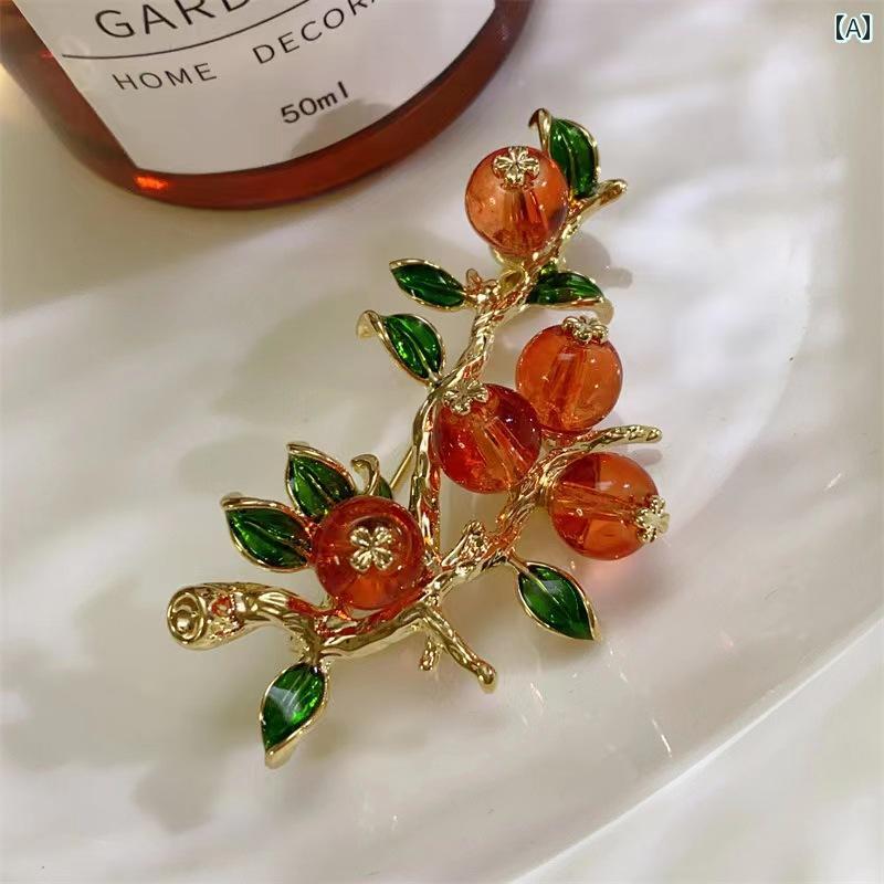 ブローチ ハイエンド レディース ファッション アクセサリー 卒業式 入学式 コサージュ ブローチ ピン 韓国 フルーツ ハイエンド ジュエリー