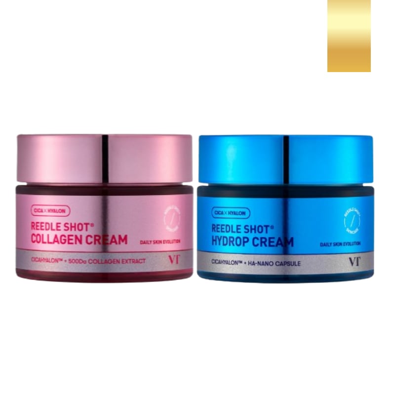 【新作】リドルショットコラーゲンクリーム50ml（低分子コラーゲン/ムシン/ペプチド）/リドルショット ハイドロップクリーム50ml（超低分子ヒアルロン酸/パンテノール）