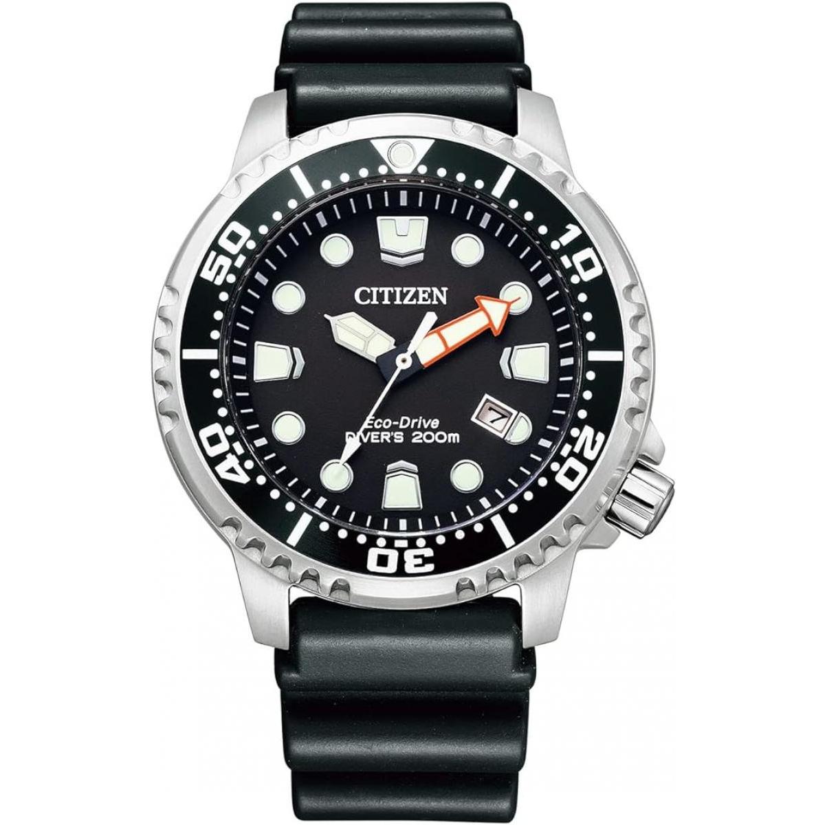 シチズン CITIZEN プロマスター PROMASTER エコ・ドライブ ダイバー200m ブラック メンズ ブラック 腕時計 BN0156-05E 防水 ダイビングcm