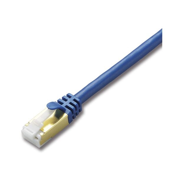 (まとめ) エレコムCat7対応ツメの折れないLANケーブル 0.5m ブルーメタリック LD-TWST/BM05 1本 (×10セット)