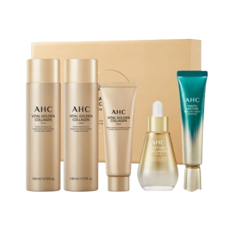 バイタル ゴールデンコラーゲン スペシャル 基礎化粧品 スキンケア5点セット トナー 140ml ローション 140ml クリーム50g アイクリーム 30ml アンプル 50ml