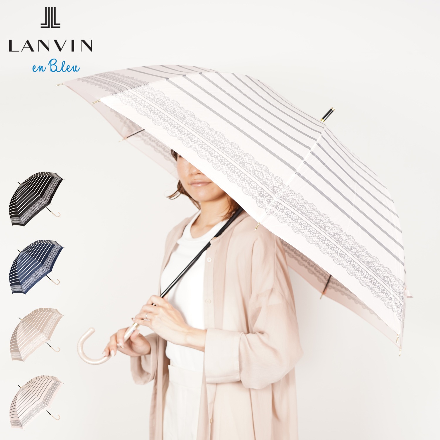 傘 雨 レディース 60cm 軽量 耐風 LONG UMBRELLA 0818-00 母の日
