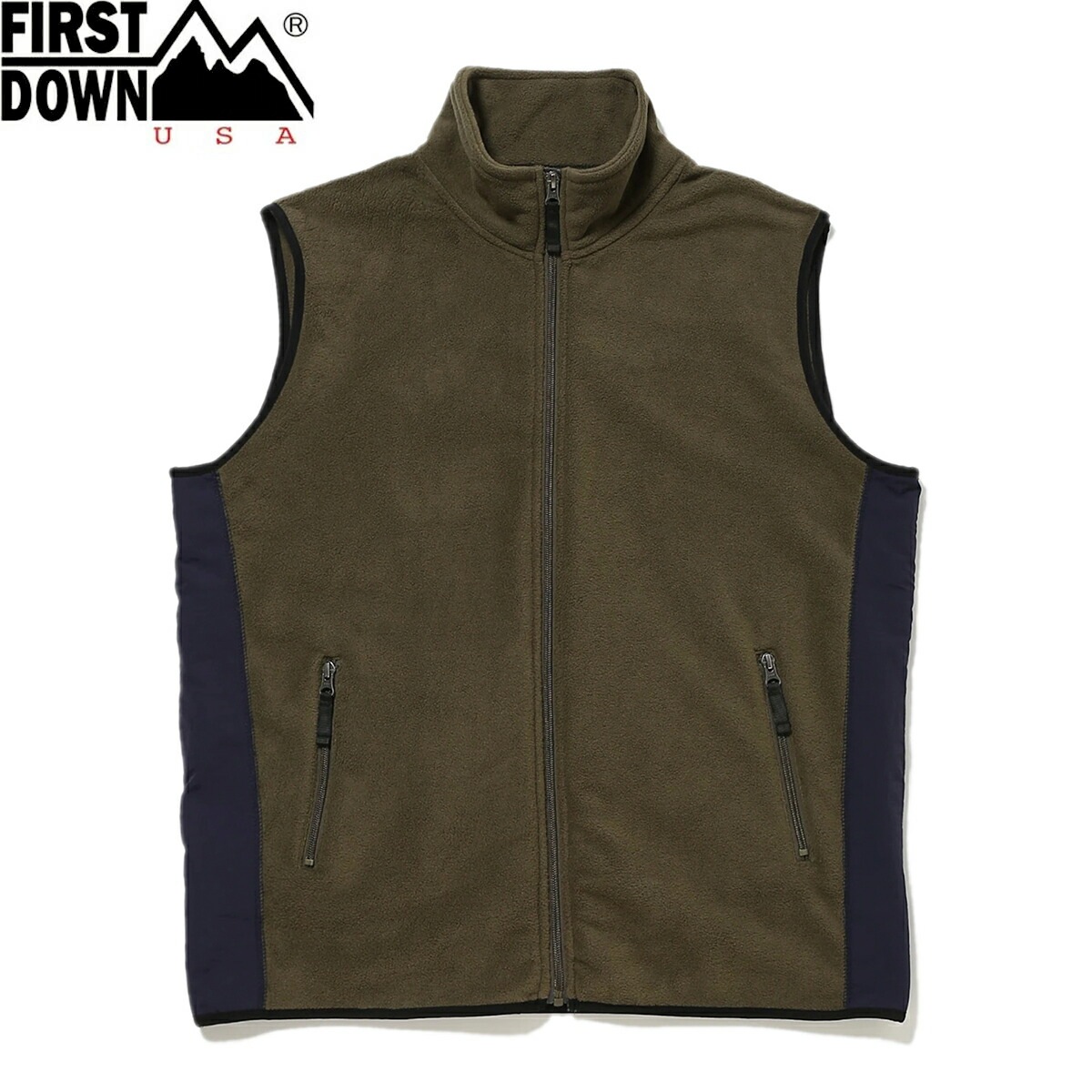 FIRST DOWN MICRO FLEECE VEST GREEN