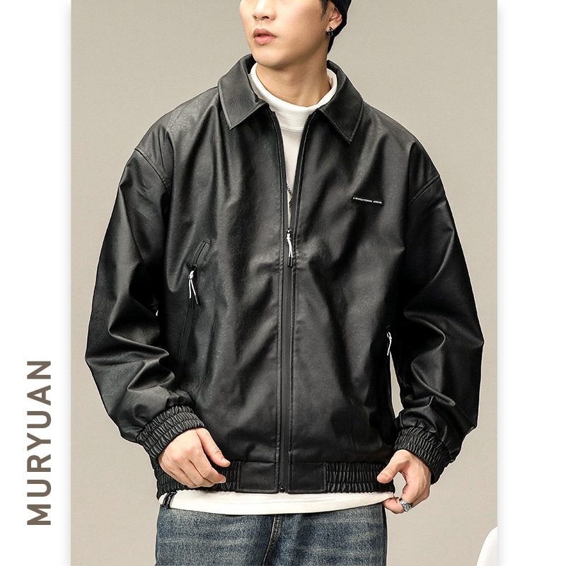 クリーンフィット通勤puレザージャケット肥厚コットンジャケットメンズ日本製ハンサムジャケット