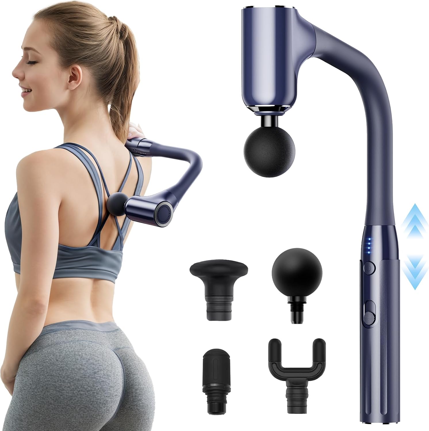 【最強の筋膜リリースガン・極限の全身解放】ハンディガン パワフル 10mm振幅 背中まで届く リリースガン 「革新に無段変速・伸縮ハンドル」 LIHILIS（リヒリス）筋膜ガン Type-C急速充電